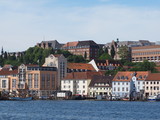 Fototapeta  - skyline von Flensburg, hafenlinie