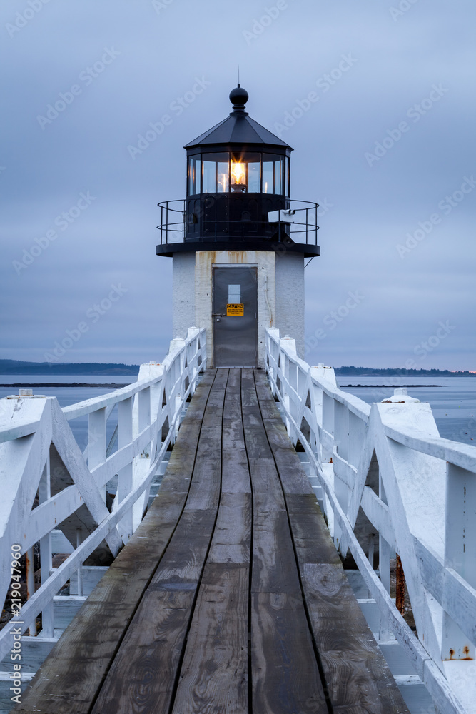 Marshall Point Lighthouse, Maine, USA - obrazy, fototapety, plakaty 
