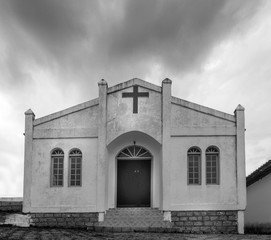 Poster - Church in Conceicao lagoon coast in Florianopolis.