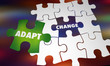 © iQoncept - Adapt to Change Evolve Succeed Puzzle Words 3d Illustration