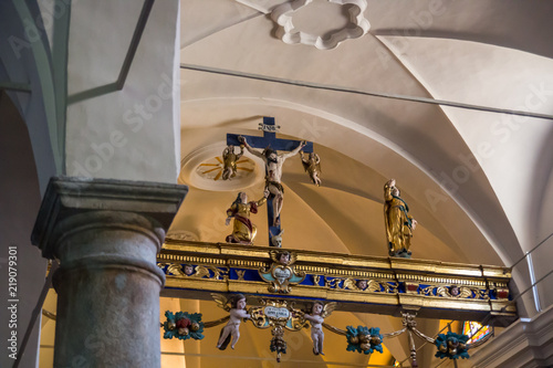 Fotografie, Obraz Chiesa parrocchiale di San Giacomo, Issime, Valle d'Aosta, Aosta, Italia