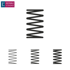 Aufkleber - Spring line icon on white background. Editable stroke.
