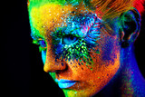 Fototapeta  - close up UV portrait 