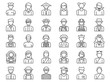 © winnievinzence - character people avatar line icon set