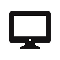 Fototapete - Monitor icon isolated on white background. Modern, simple symbol in trendy design style for website, mobile, app, graphic, logo, UI. Flat vector element illustration. EPS10.