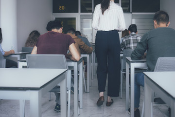 Wall Mural - High School Students Taking an Exam