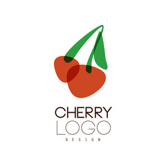 Wall Mural - Cherry logo design, creative template