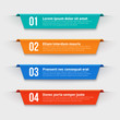 Infographic banners. Color labels with steps and options vector set