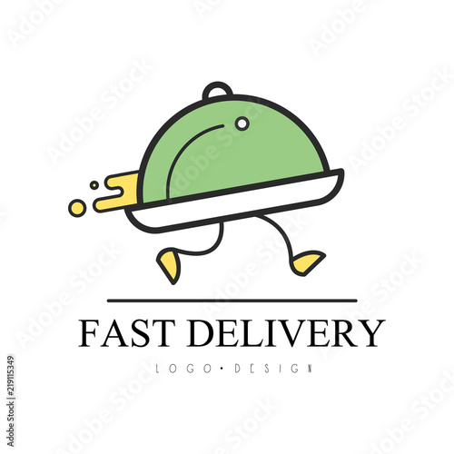 Fast Delivery Logo Design Food Service Delivery Creative