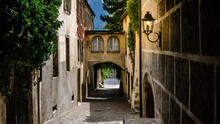 Small Lane In The Town Leuk In The Swiss