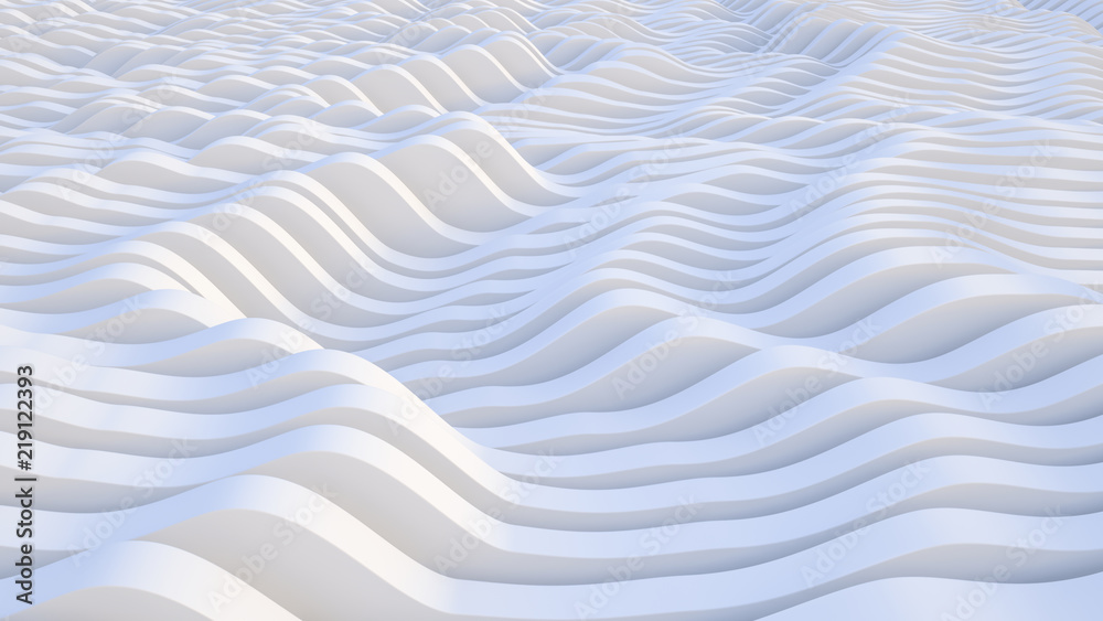lines, wave. abstract background. modern parametric surface. White texture. futuristic view. - obrazy, fototapety, plakaty 