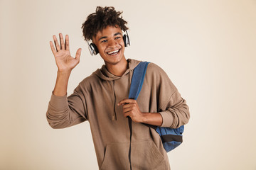 Poster - Portrait of a cheerful young afro american man