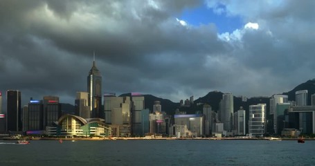 Fototapete - Hong Kong sunset, China