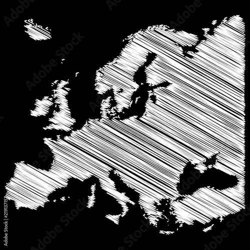  Fototapeta mapa Europy   artystyczna-mapa-europy-na-czarnym-tle-z-paskami