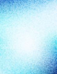 Poster - Blue and pale turquoise pixel background. Vector pattern
