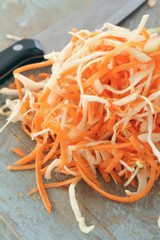 Poster - preparing vegetable coleslaw