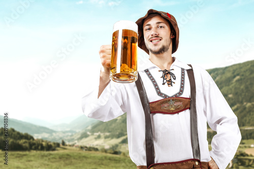 Fotografie, Obraz Bavarian people and free space for your decoration.