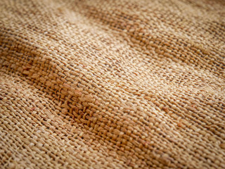 Wall Mural - Close Up of brown sackcloth texture background. soft focus