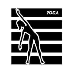 Sticker - yoga woman icon