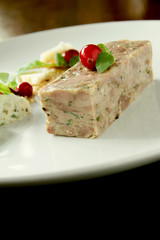 Canvas Print - plated pork terrine starter