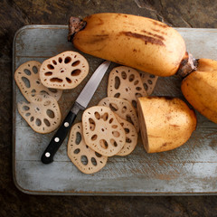 Wall Mural - preparing lotus root vegetable