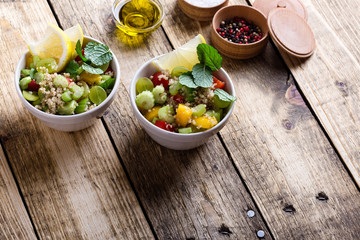 Wall Mural - Healthy vegetarian quinoa salad. Buddha bowl