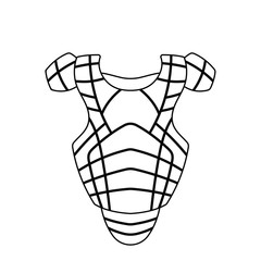 Sticker - Baseball chest protector icon