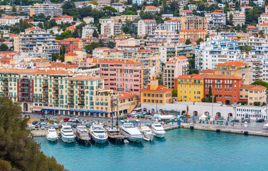 Wall Mural - Nice city coastline on the Mediterranean Sea