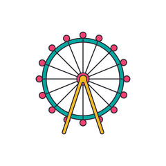 London eye icon, cartoon style