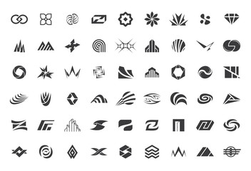  - abstract logos collection. isolated on white background