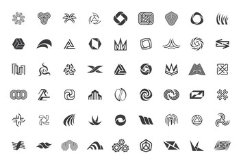 Poster - Abstract logos collection. Isolated on White background