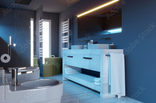 Bagno Moderno Arredamento Completo Di Sanitari Doccia E