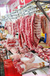 hangiing meat in the market