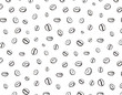 Vector seamless light backround (pattern) with line coffee beans