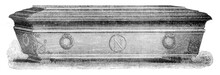 The Coffin, Vintage Engraving.