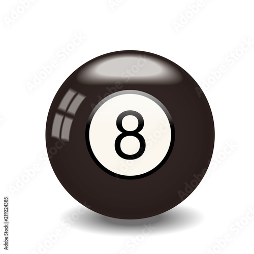 ビリヤードの玉 カラーボール 8番 ブラック Billiards Ball Stock Vector Adobe Stock