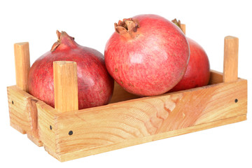 Poster - pomegranate fruit isolated on white background