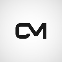 Wall Mural - Initial Letter CM Logo Template Design