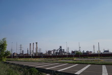 Steel Plant In The Industrial Area Of Taranto, Southern Italy