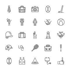 Poster - Collection of 25 professional outline icons