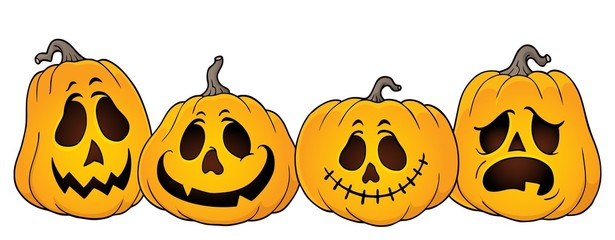 Wall Mural - Halloween pumpkins thematics image 1