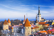 Tallinn old town in winter, Estonia. Famous tourist destination.