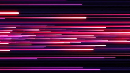 Wall Mural - Pink-Blue Color Rain Beautiful Fast Lines Moving Illuminating. Digital Design Concept. Looped 3d Animation of Glowing Lines 4k Ultra HD 3840x2160.