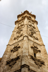 Wall Mural - Travel photo of the old town architecture of Valencia, Spain. Valencia is well known as the City of Science.