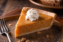 Pumpkin Pie With Whipped Cream