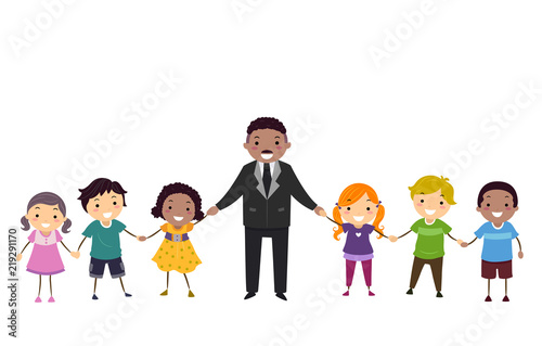 Fotografía Stickman Kids Martin Luther King Hands