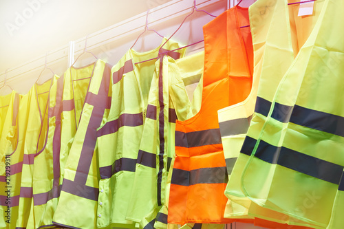 Fotografía Colored, reflective vests for drivers and road workers
