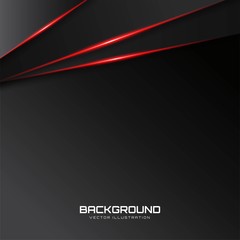 Poster - abstract metallic red shiny color black frame layout modern tech design vector template background