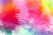 Leinwandbild Motiv Freeze motion of colored powder explosions isolated on white background