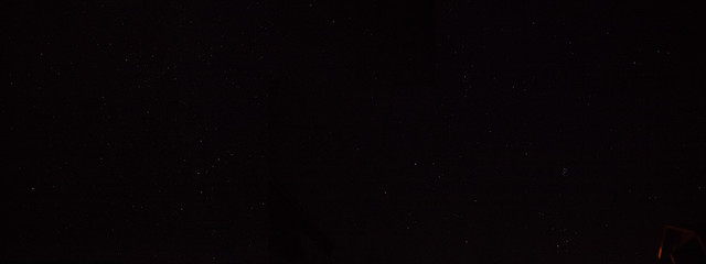 panorama of night sky stars